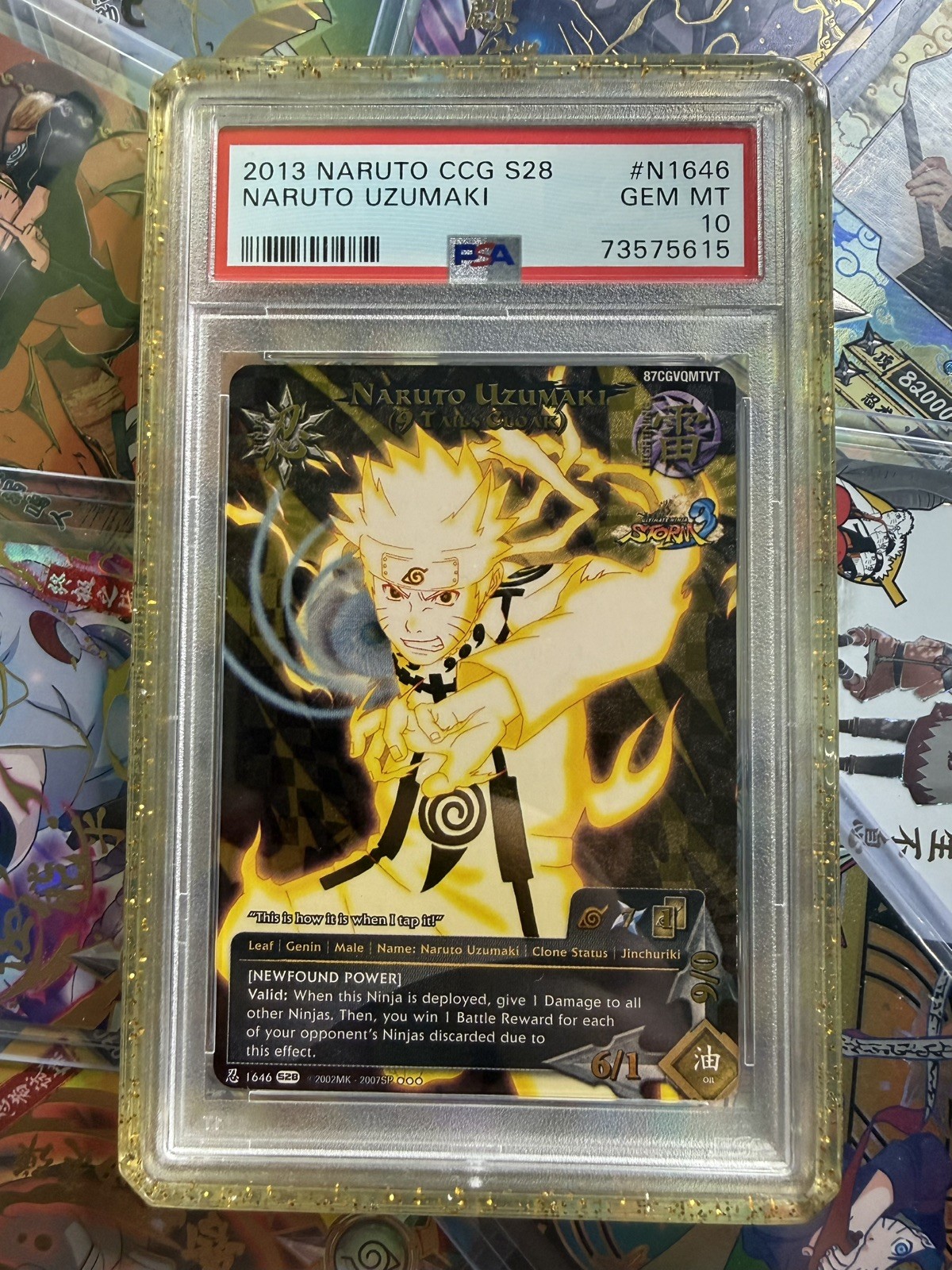 2013 #N1646 NARUTO UZUMAKI (9 TAILS CLOAK) PSA 10 2013 #N1646 NARUTO UZUMAKI (9 TAILS CLOAK) PSA 10