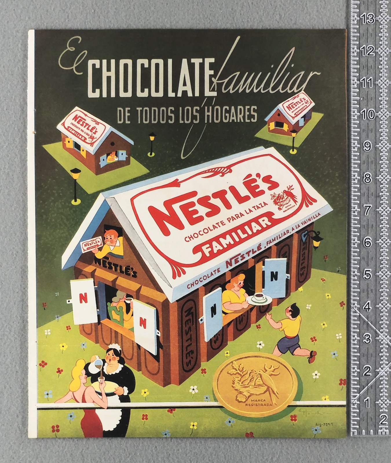 1947 Nestlé Chocolate with Vanilla Original Spanish language Vintage Ad