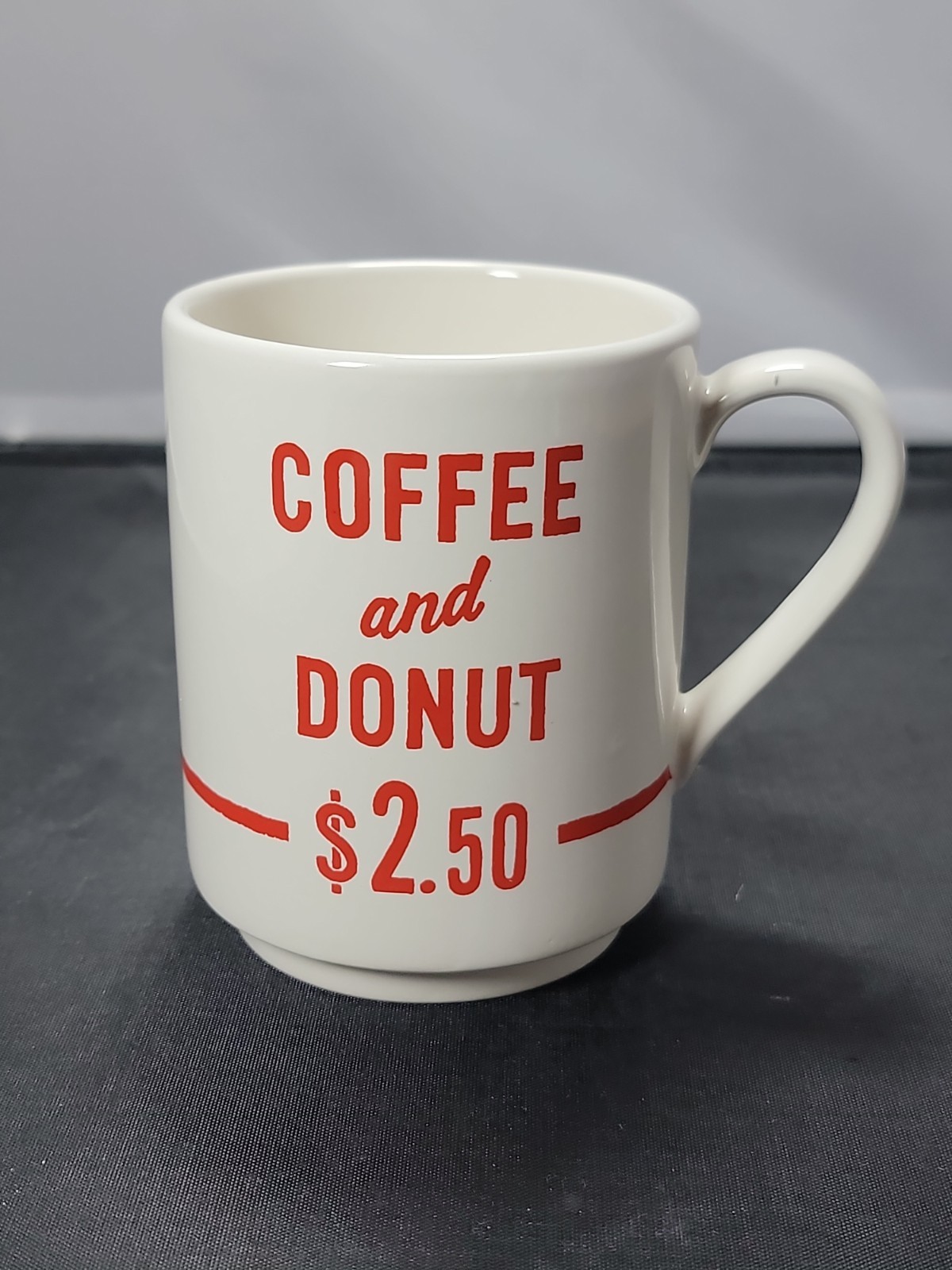 Vintage Lenox Kate Spade Coffe & Donuts $2.50 Mug Cup Discontinued Collectible