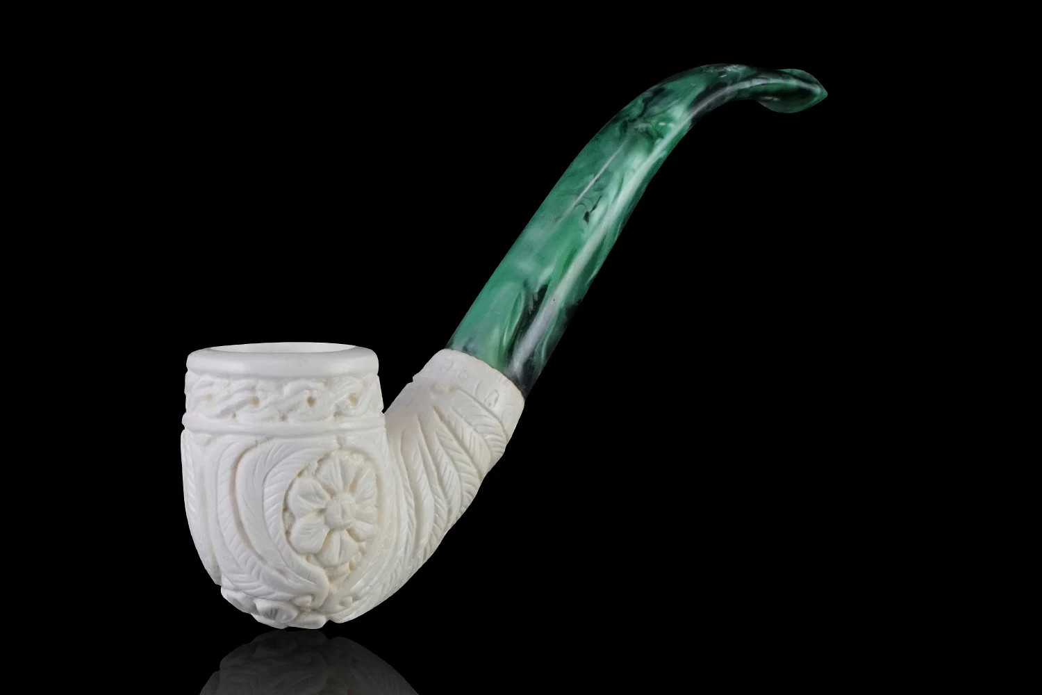 Block Meerschaum Pipe classic Turkish carving smoking tobacco with case MD-41
