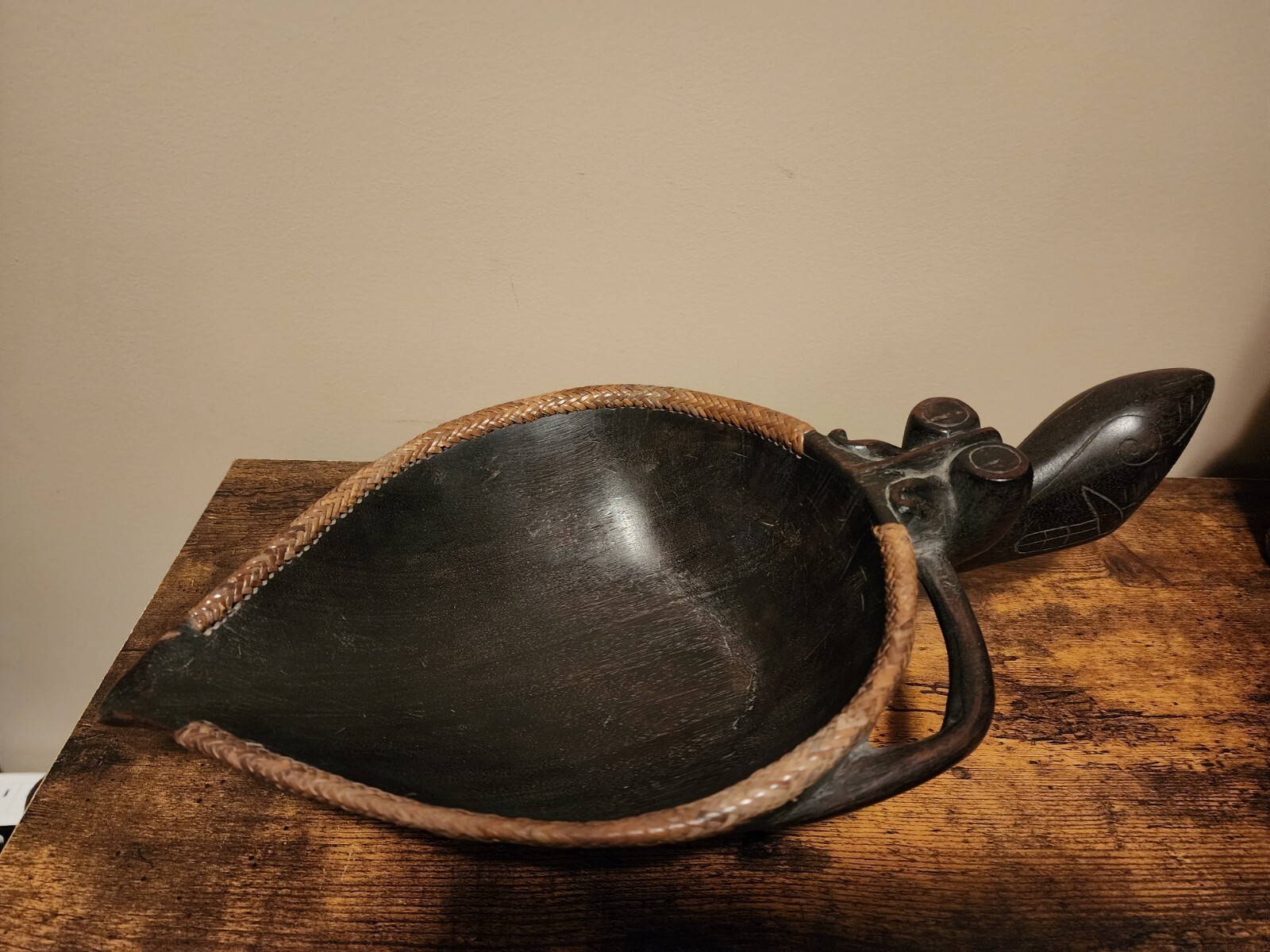 19thC Dayak Wooden Aso Bowl Antique Borneo Tribal Art Indonesia Pre-1900 17