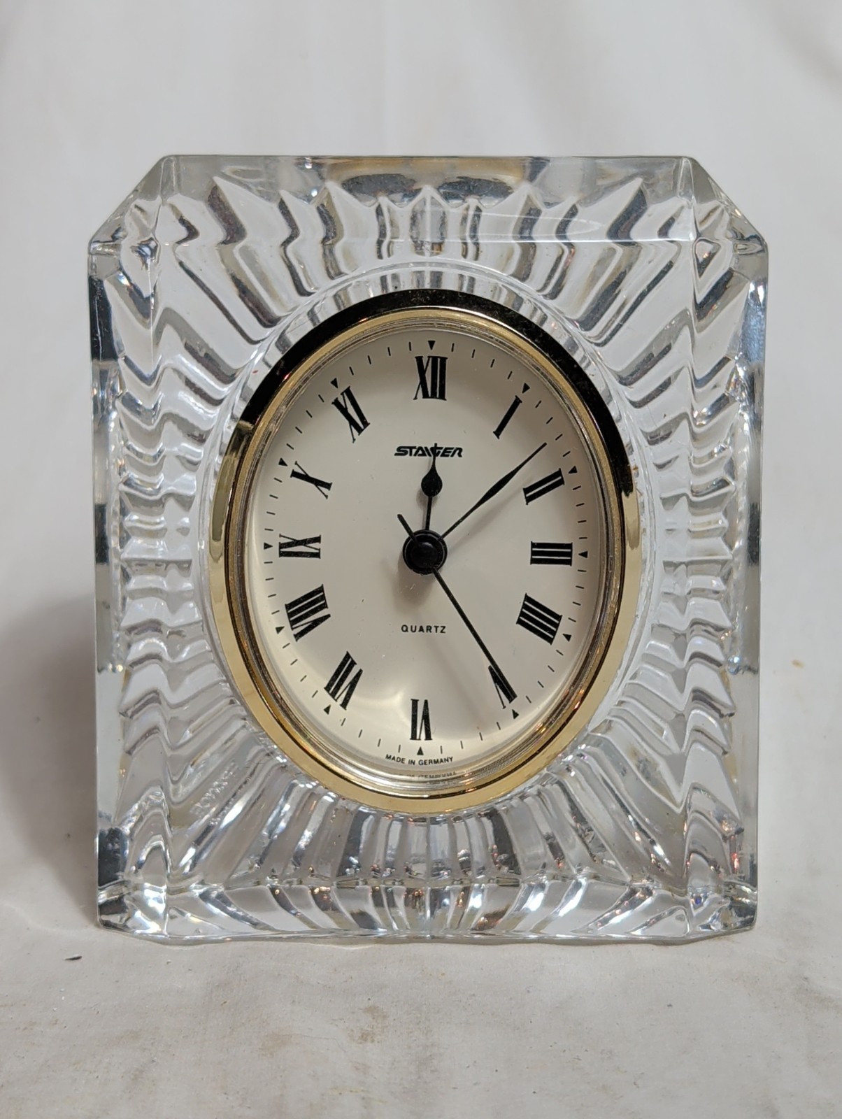 Staiger Quartz Lead Crystal Clock 4x5x2
