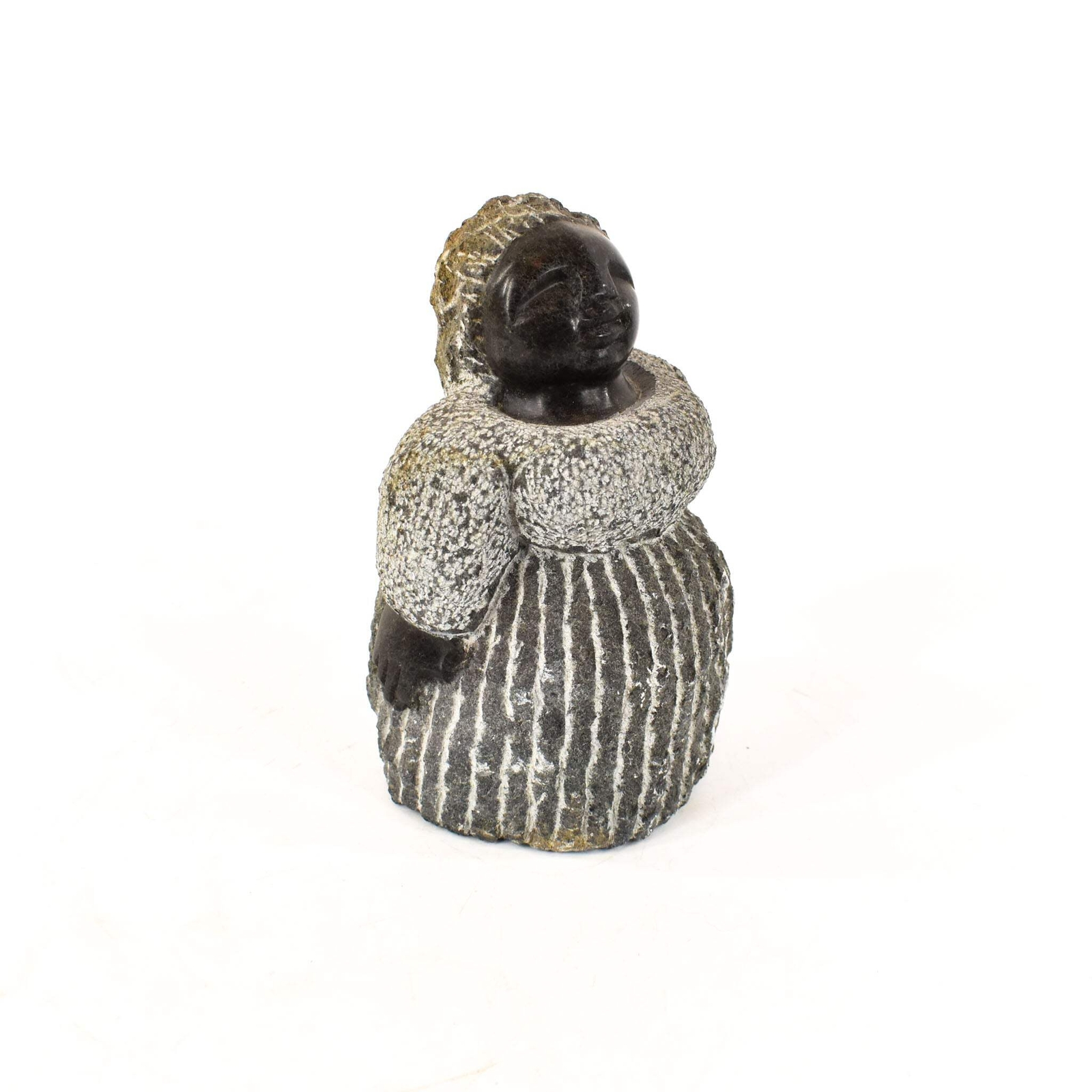 Shona Stone Woman Sculpture In The Style of Colleen Zimbabwe 6inch