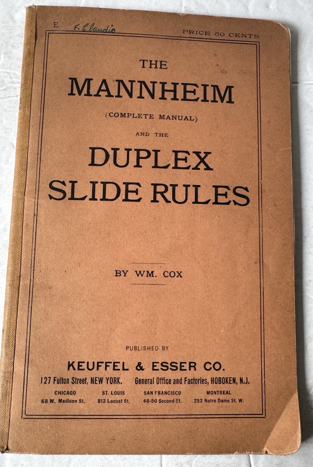 Vtg 1920 The Mannheim And The Duplex Slide Rules Complete Manual