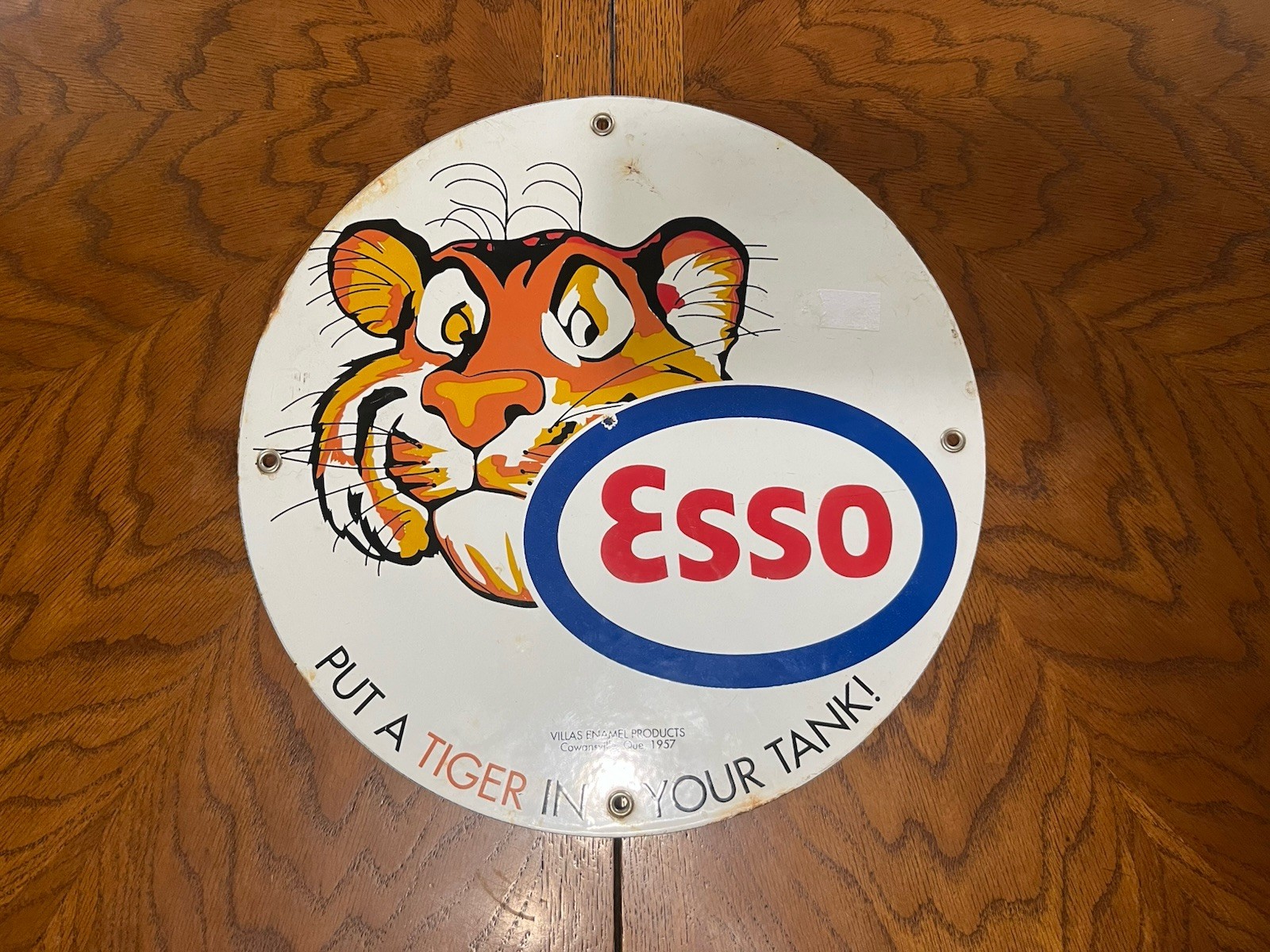 Esso Vintage Porcelain Gasoline Sign