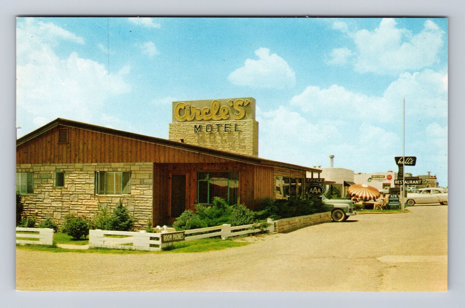 Tucumcari NM-New Mexico, Circle S Motel Advertising, Route 66 Vintage Postcard