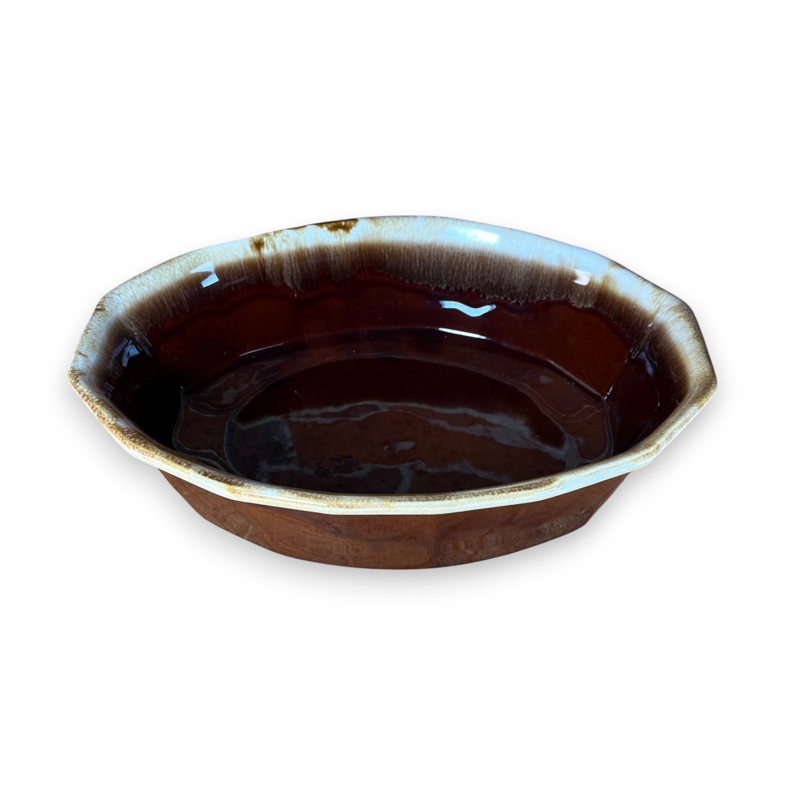 McCoy Brown Drip Oblong Casserole Baking Dish Vintage Pottery USA 10.25 McCoy Brown Drip Oblong Casserole Baking Dish Vintage Pottery USA 10.25