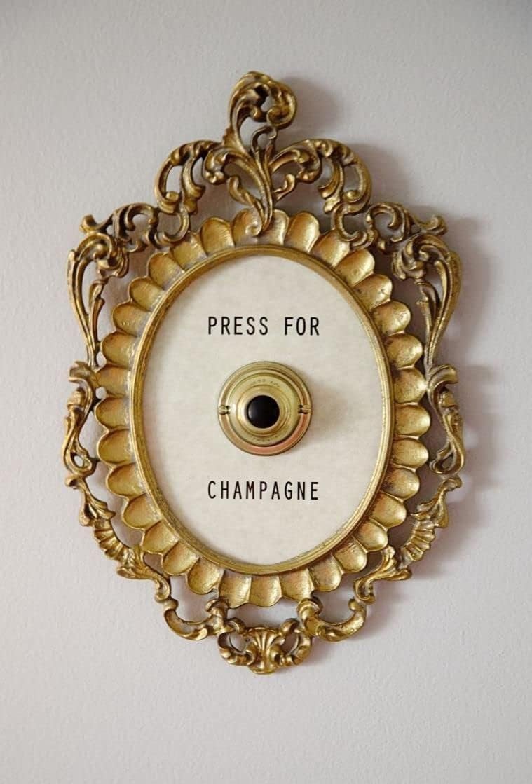 Okuorze Press for Button, Champagne Framed 7.9