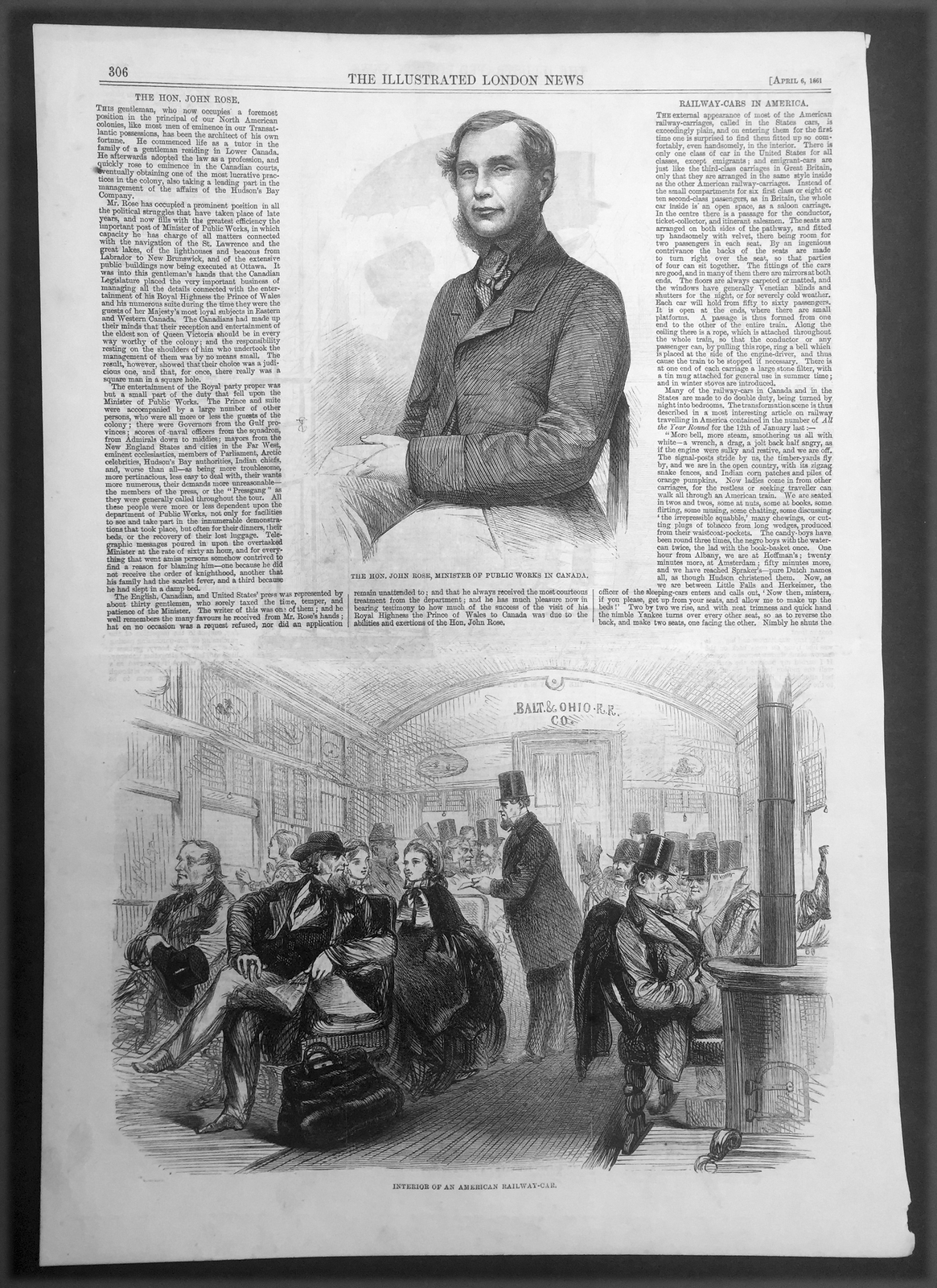 1861-65 Illustrated London News 5 x Antique Pages American Civil War People #1