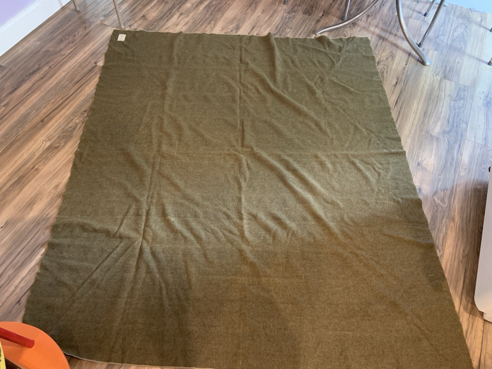 Antique WWI US Calvary Wool Saddle Blanket 1917 Alex Smith & Sons Carpet Co. EUC