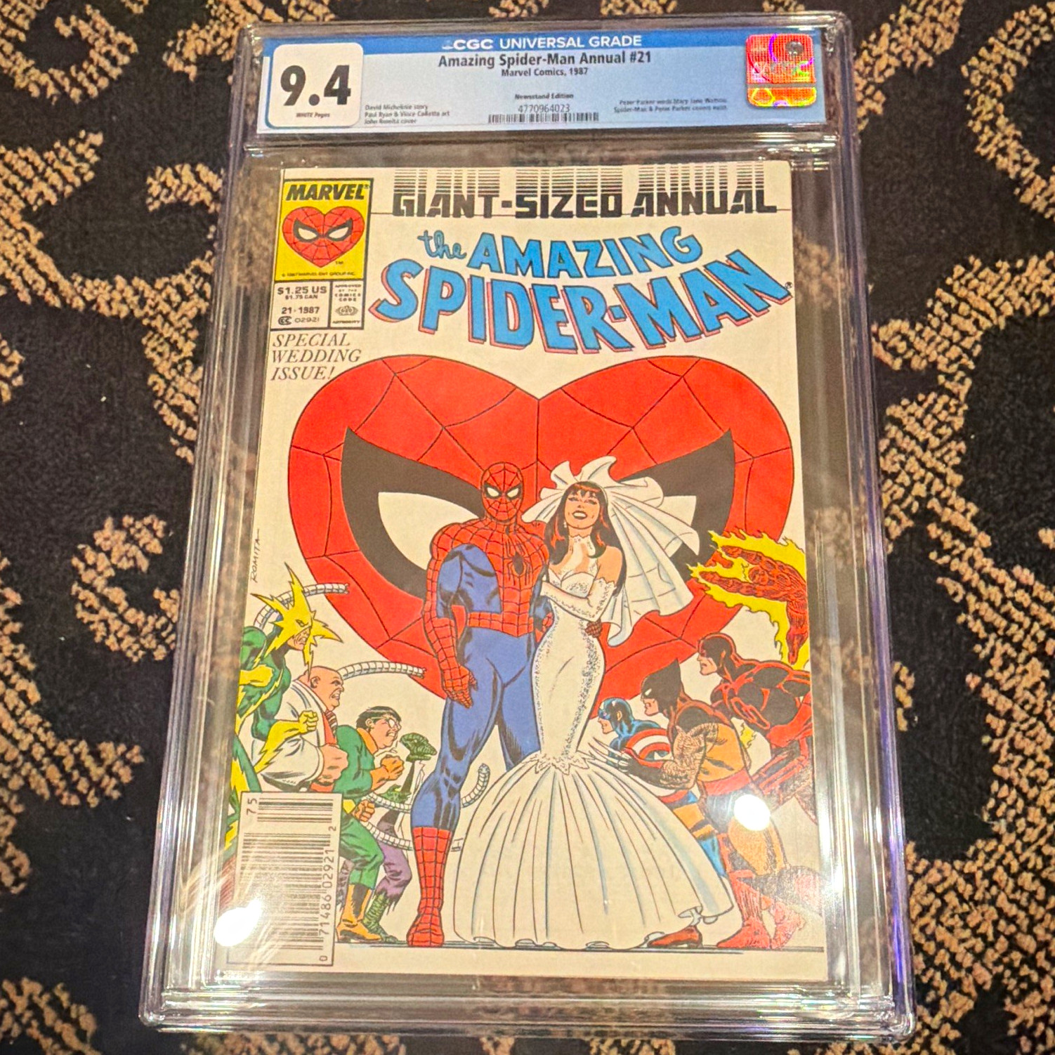 Marvel Amazing Spider-Man Annual #21 CGC 9.4 (1987) Newsstand Variant Rare Marvel Amazing Spider-Man Annual #21 CGC 9.4 (1987) Newsstand Variant Rare