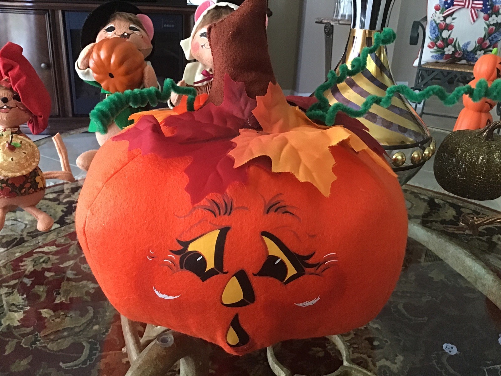 annalee felt stuffed pumpkin 2008