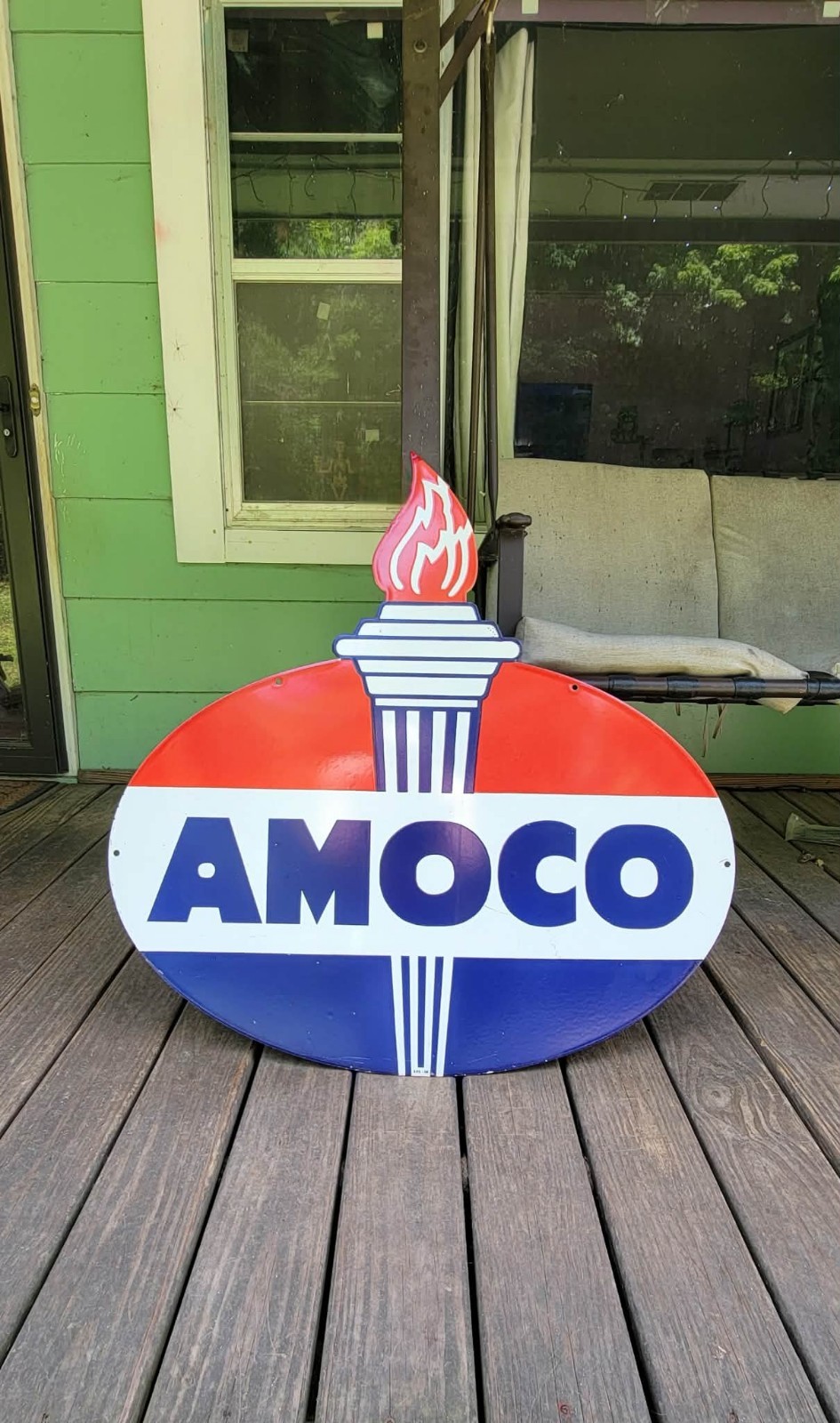 Amoco Gasoline Porcelain Sign