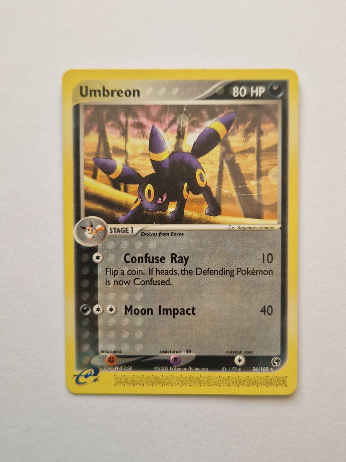 Pokemon Umbreon Sandstorm 24/100 Regular Card LP/MP