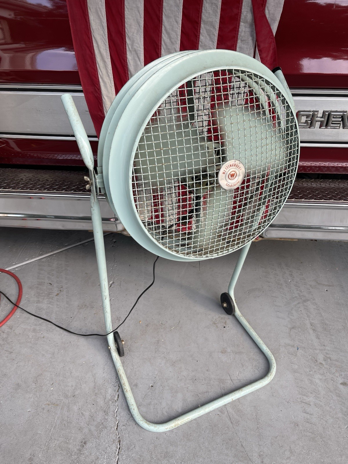 Vintage Mid Century Westinghouse Mobilaire Large Fan Workshop Garage Man Cave