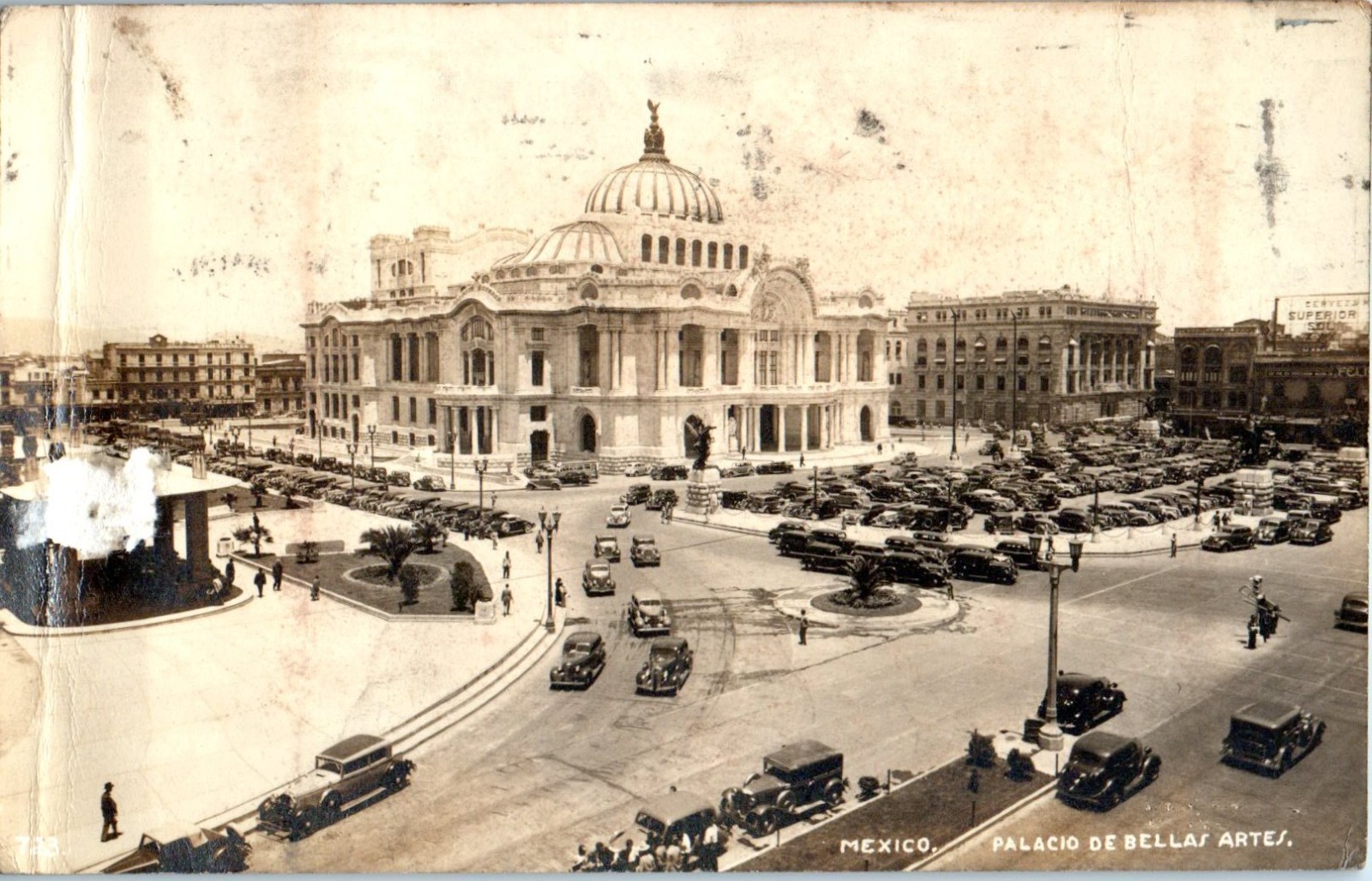 Real Photo Palacio De Bellas Artes, Place of Fine Arts, Mexico RPPC Postcard