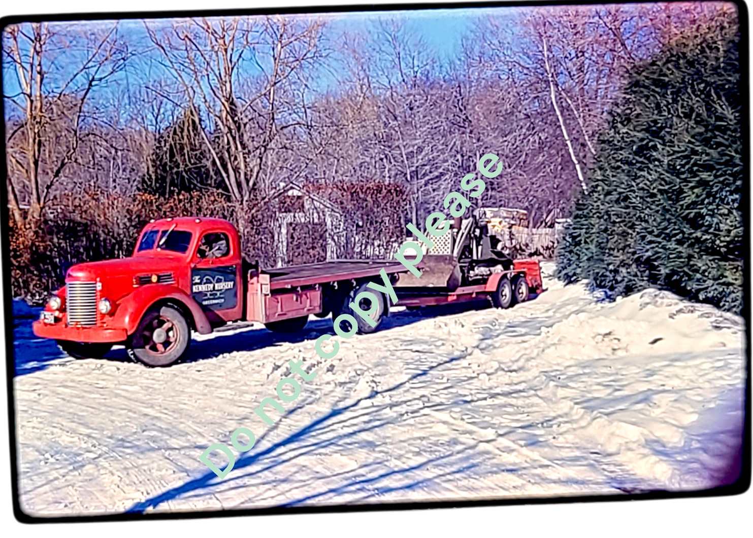 Vintage GREENWICH CT Kennedy Nursery Truck Connecticut 1961 Slide International