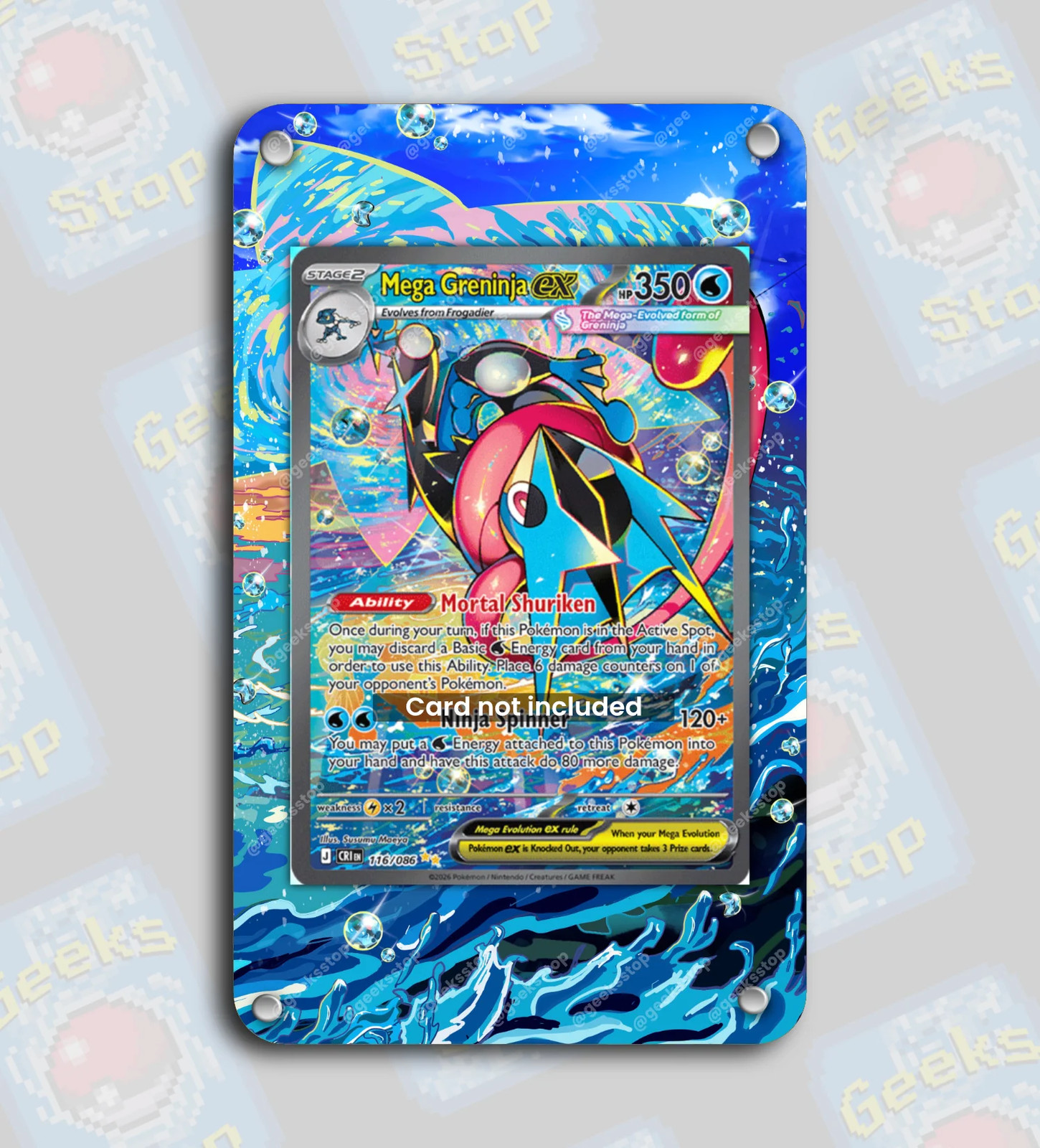 Mega Greninja ex SAR | Extended Art Display Case for Pokemon Card