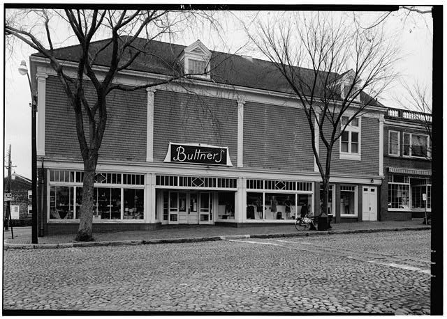 Nantucket Massachusetts 1900s Main Street South Side retail shops Butter\'s