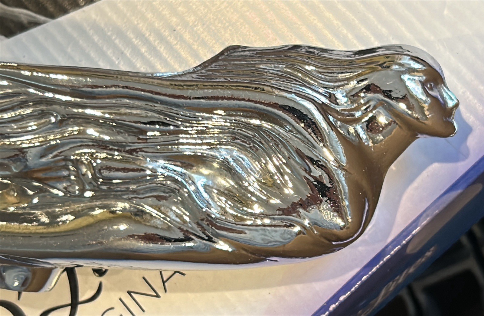 1941 Cadillac Flying Goddess Hood Ornament Chrome Vintage Excellent Condition
