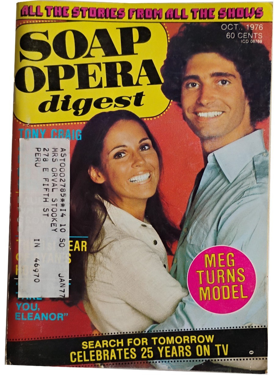 Vintage Soap Opera Digest Magazine Oct 1976 Search For Tomorrow 25 Years on TV Vintage Soap Opera Digest Magazine Oct 1976 Search For Tomorrow 25 Years on TV