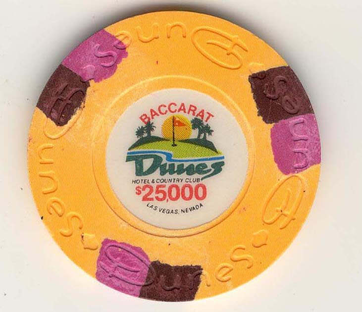 Dunes Casino Las Vegas Nevada $25000 Baccarat Chip 1989
