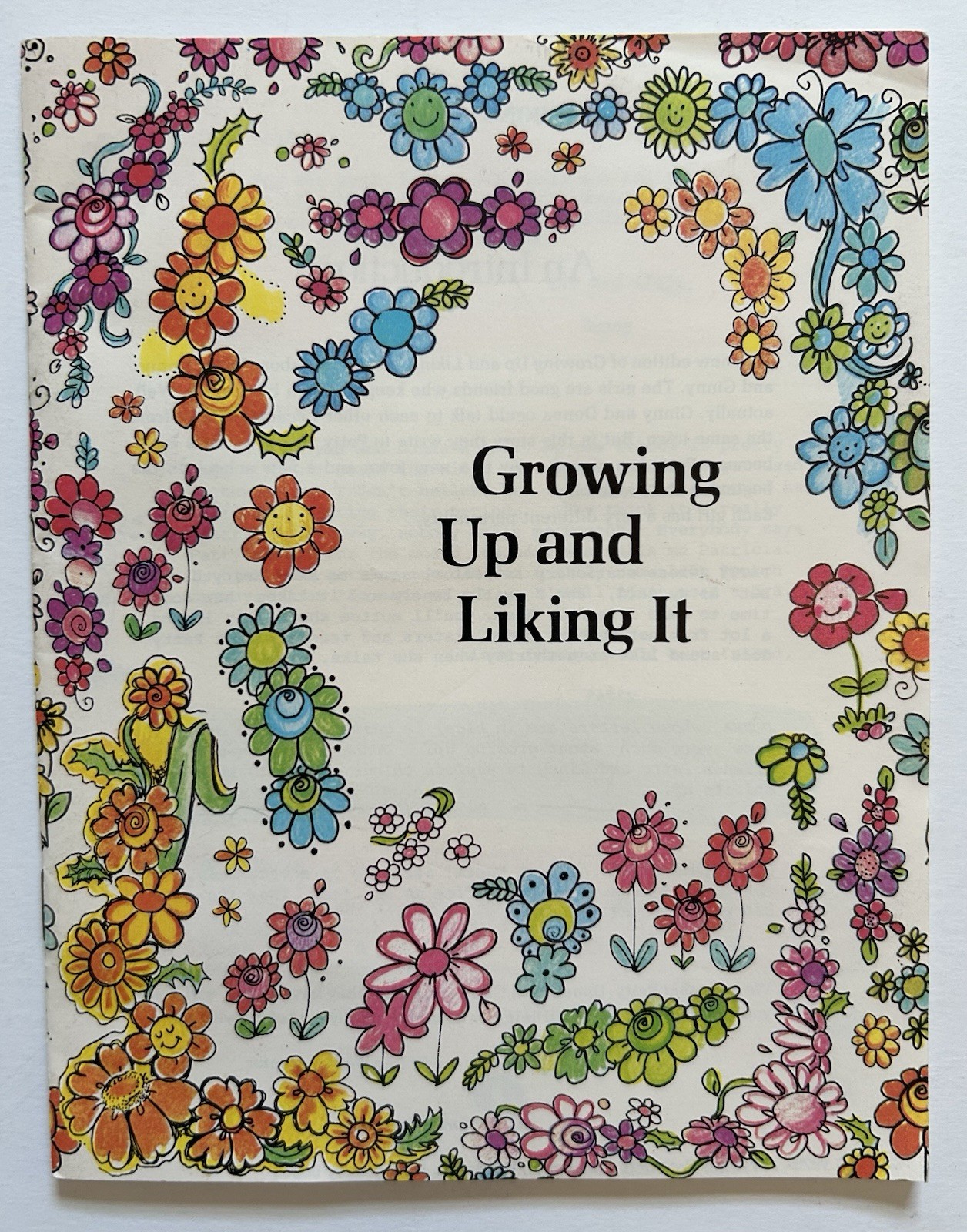 1976 Modess Growing Up & Liking It Menstruation puberty  booklet Flowers Girls