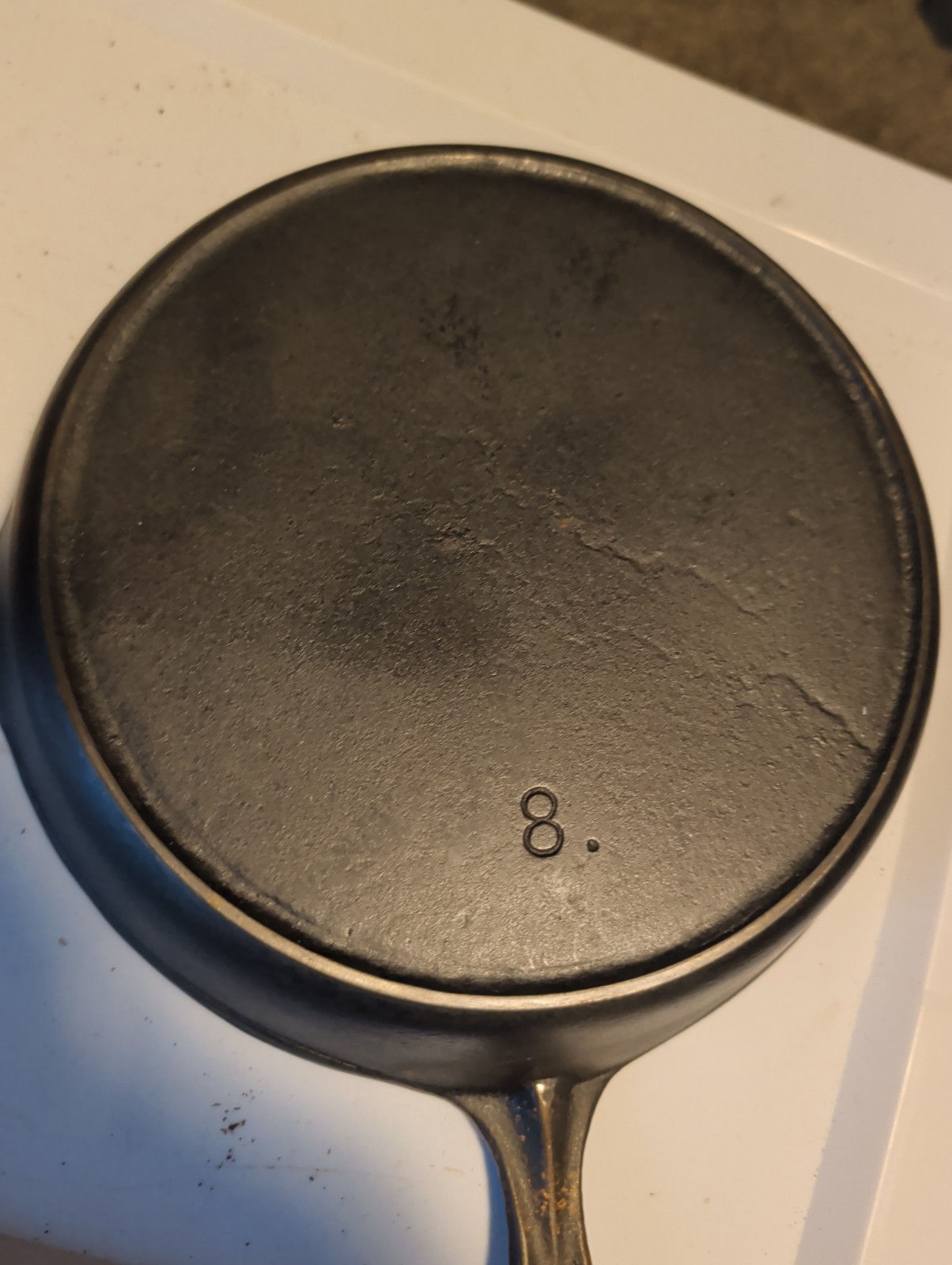 Vollrath Ware Unmarked Cast Iron Skillet No. 8 with Heat Ring