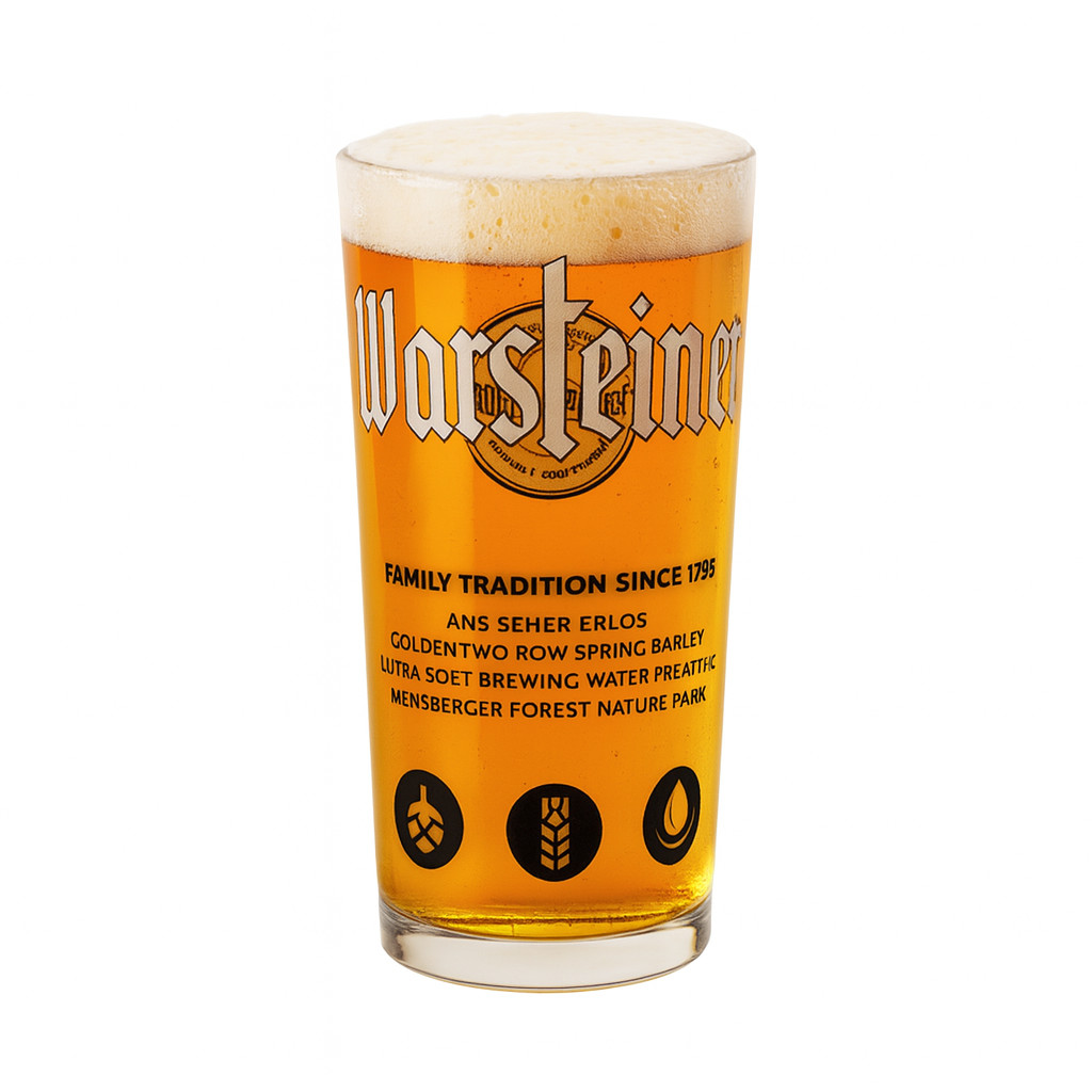 2 x Warsteiner Storyteller Pint Beer Glasses 20oz Brand New rare limited edition