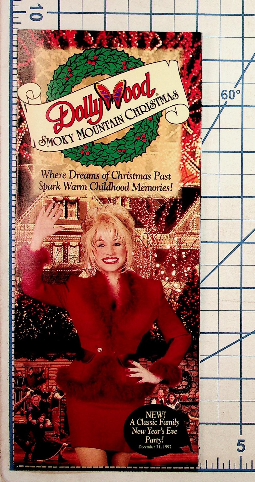 1997 Dollywood Smoky Mountain Christmas Brochure Dolly Parton Pigeon Forge TN