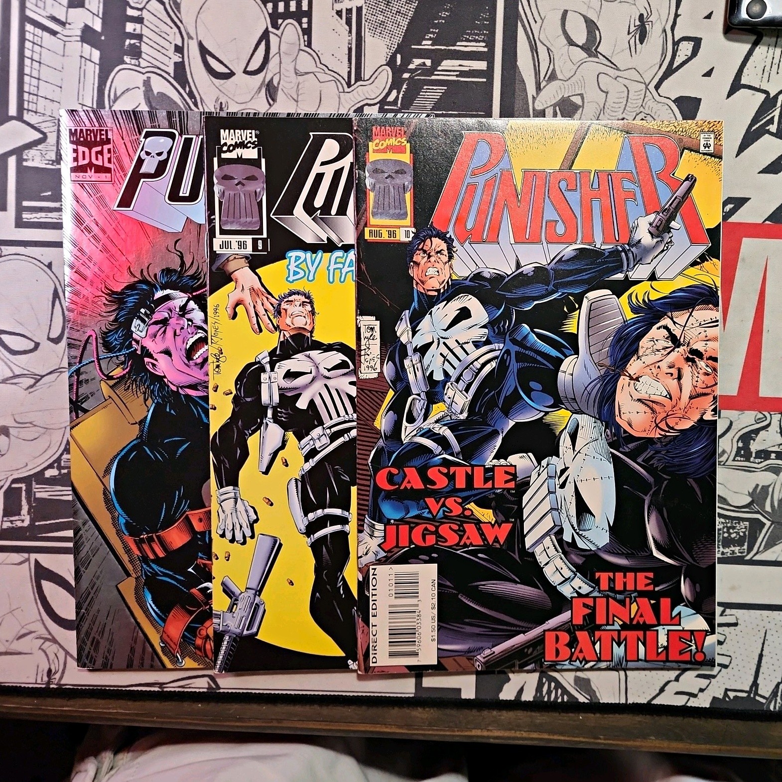 The Punisher 3 Book lot #1,9,10 ~ Marvel Comics (1995-96) 
