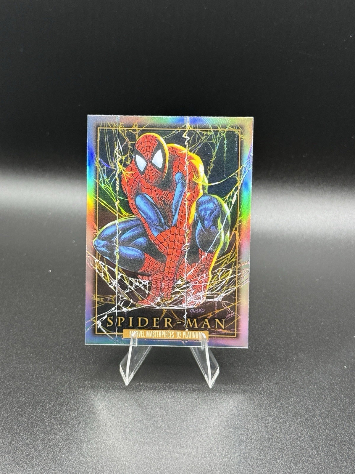 2024 Marvel Masterpieces \'92 Platinum RAINBOW #87 Spider-Man