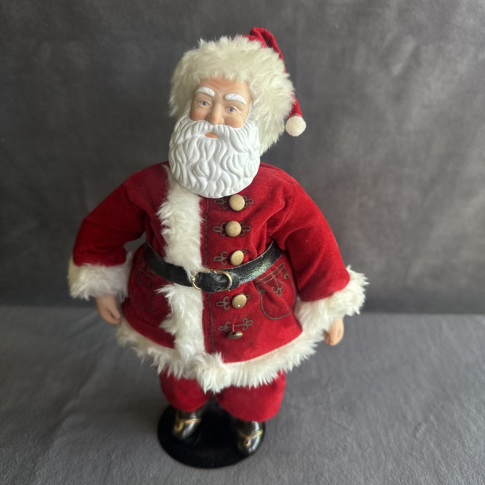 Vintage 1992 Avon Santa's Arrival Porcelain Face Hands & Boots Doll 10