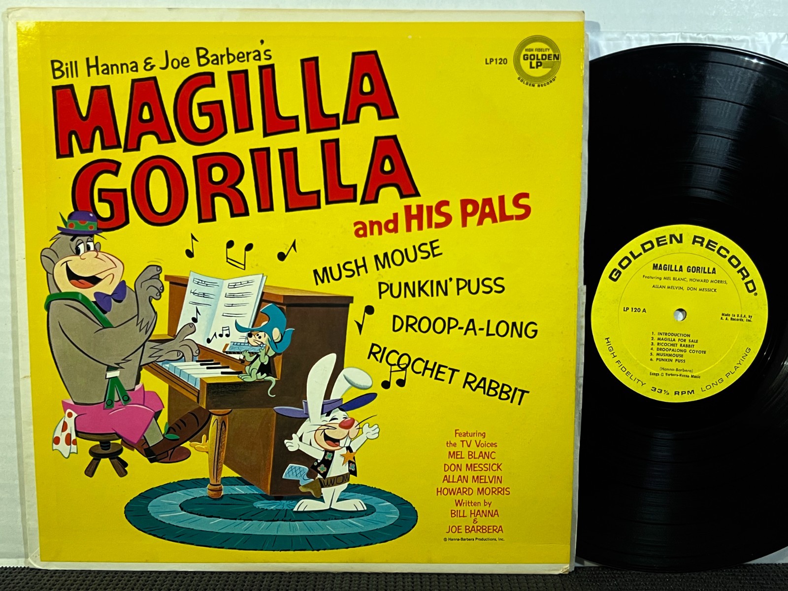 MAGILLA GORILLA And His Pals LP GOLDEN RECORDS 1964 HANNA BARBERA MEL BLANC