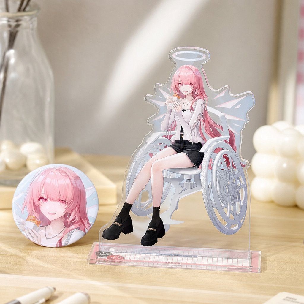 2 Pcs/set Arknights ‌Lemuen‌ New Acrylic Stand Figure Badge Pin