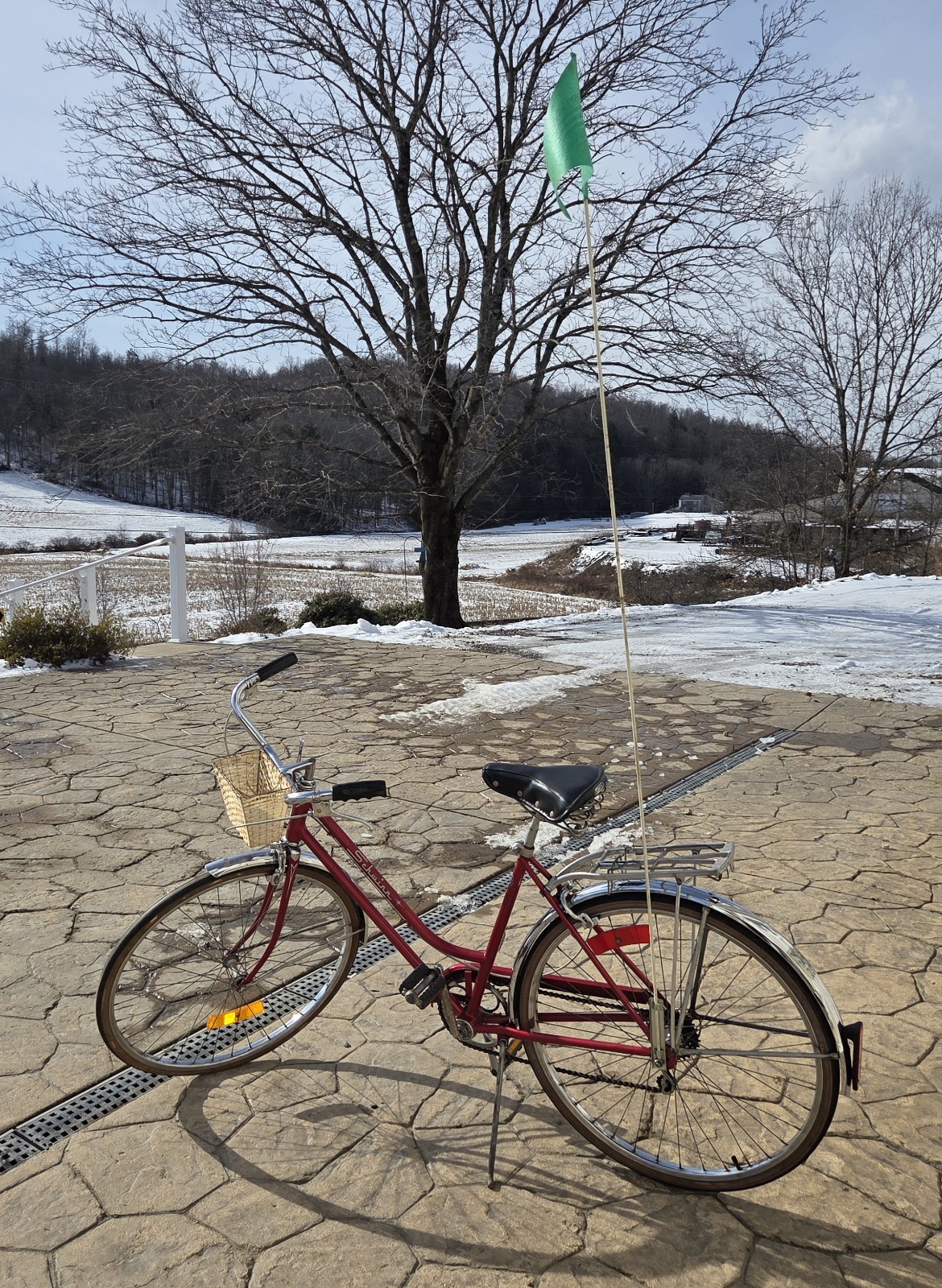 1973 - 74 Schwinn Colgate Bicycle.  Flamboyant Red. Very Nice Condition. 
