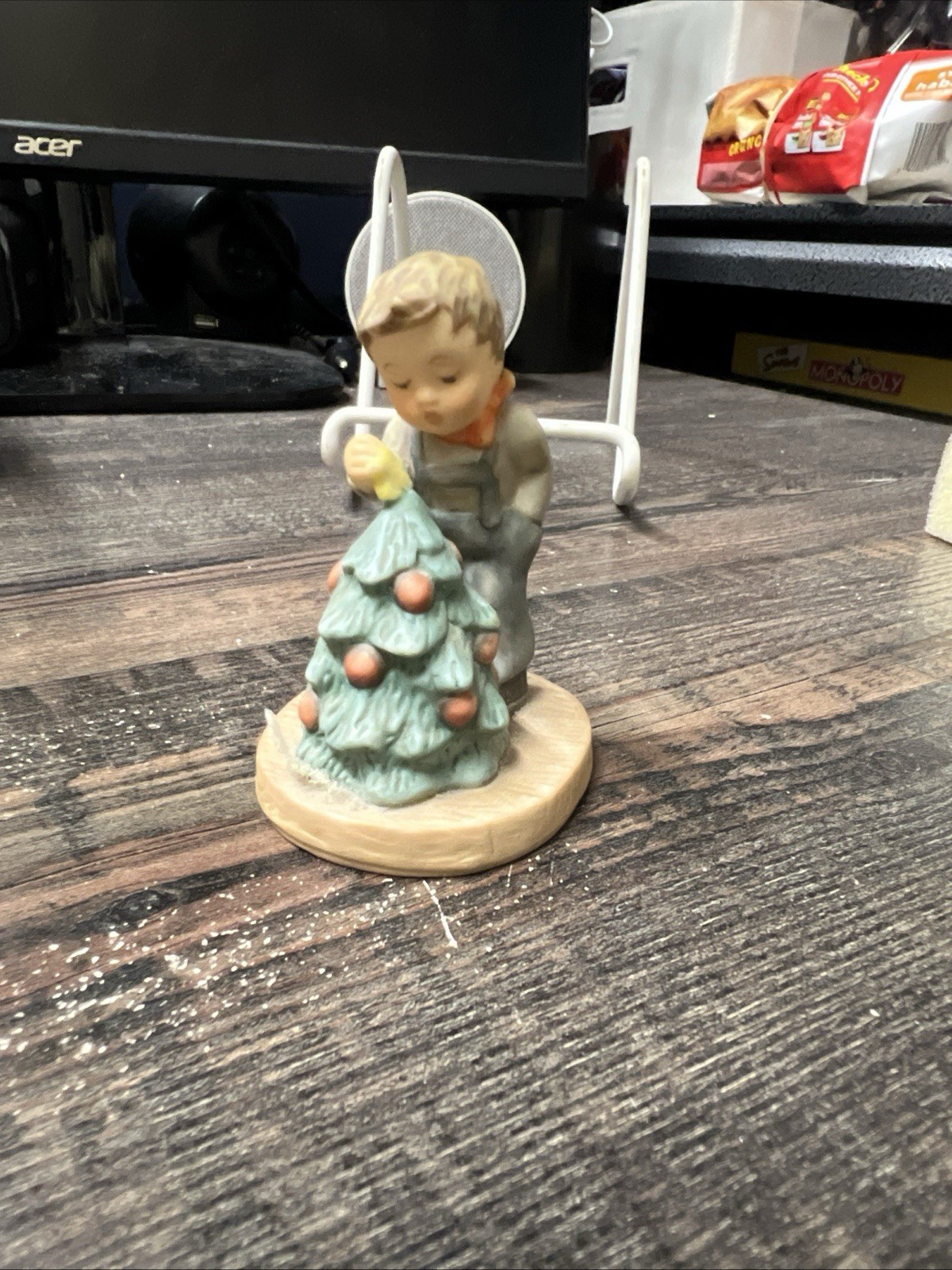 GOEBEL BERTA HUMMEL Hang A Shining Star Tree Boy  3” Ornament Figurine