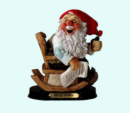 Rolf Lidberg figurine Tomte in rocker Limited edition and numbered