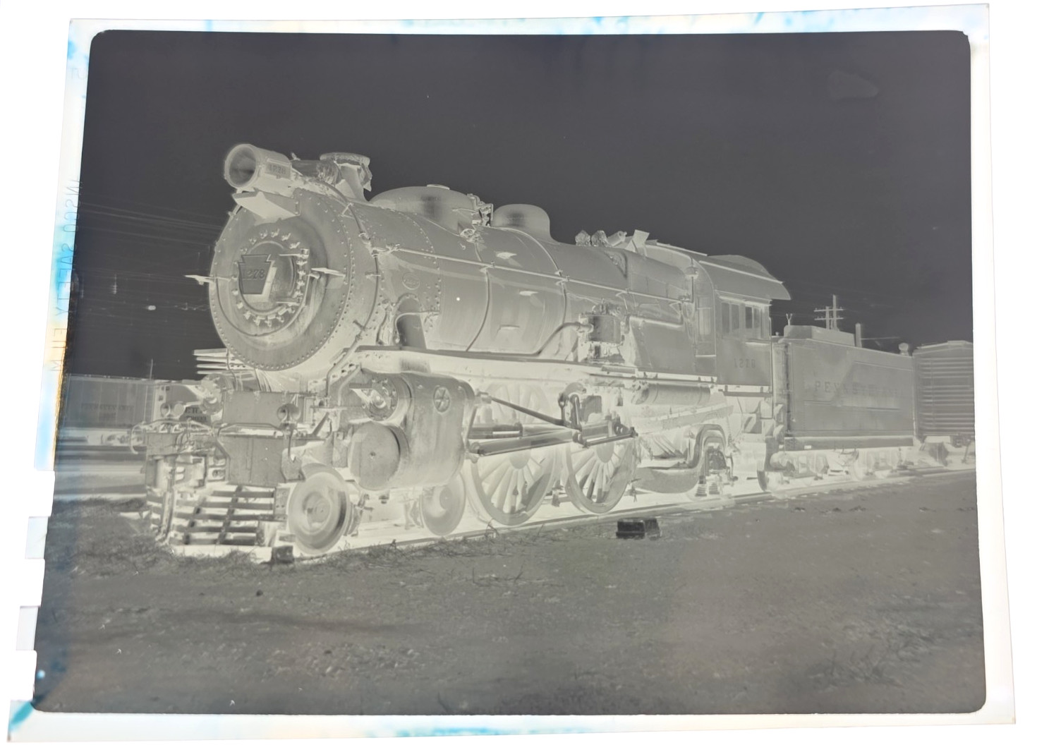 1948 4-4-2 E6s Atlantic Pennsylvania Railroad #1278 Steam Engine Photo Negative