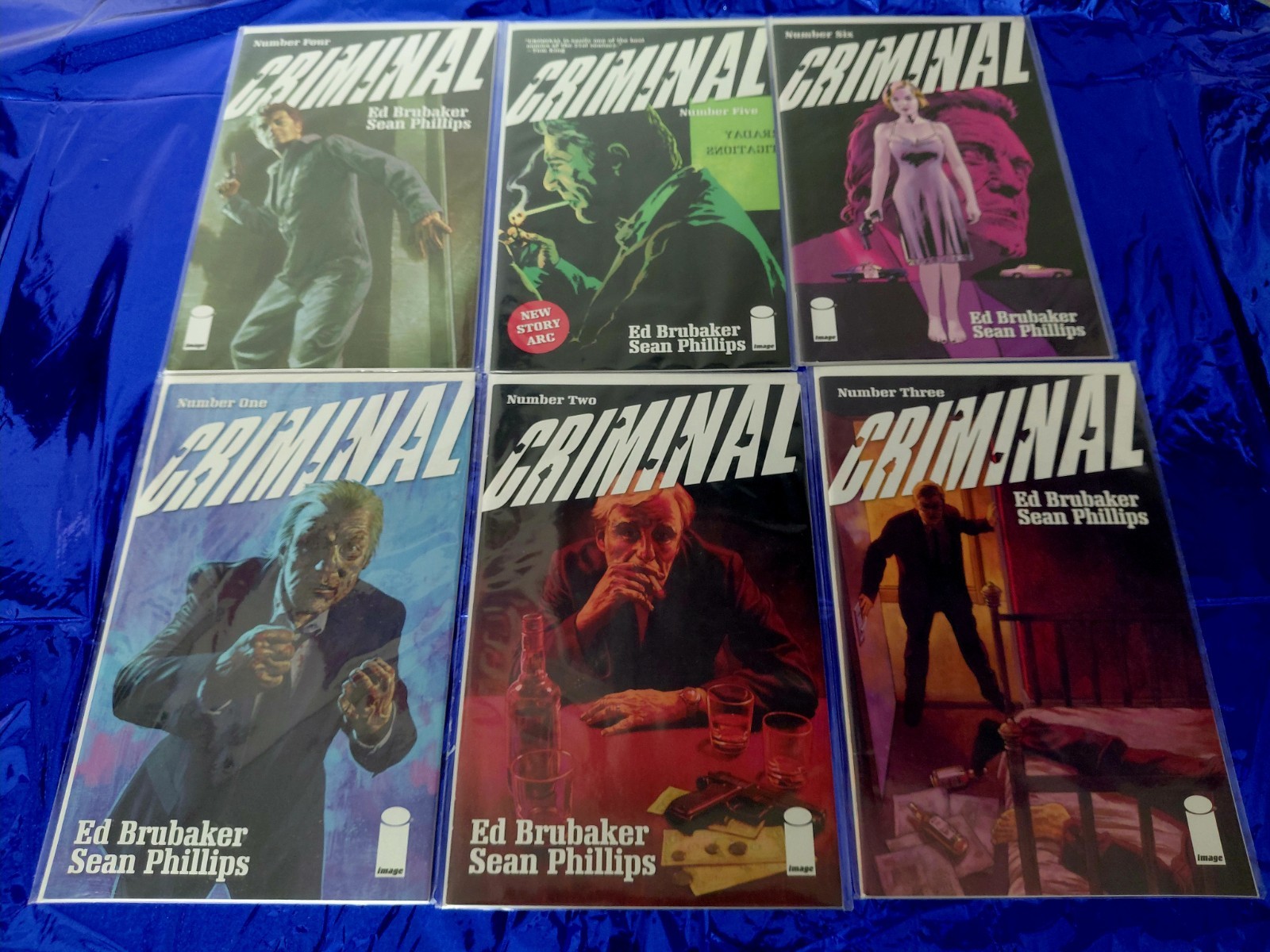 Criminal #1-12, Ed Brubaker, Sean Phillips, Complete Set Image Comic Bag/Boarded