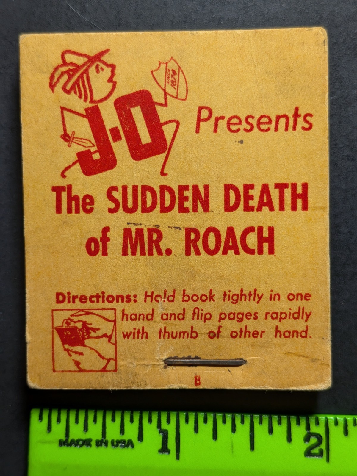 Vintage The Sudden Death of Mr. Roach Flipbook Flip Book
