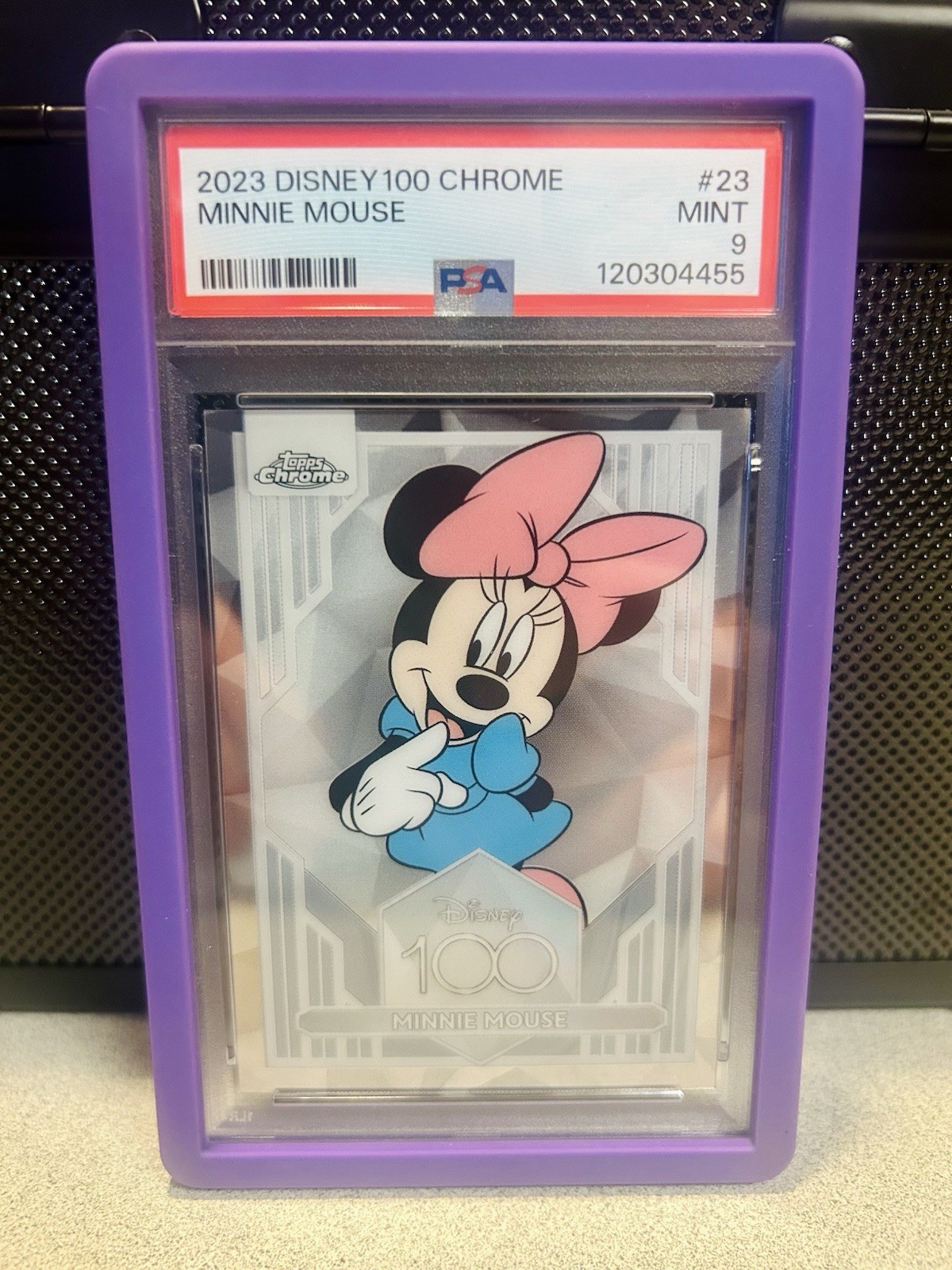 Minnie Mouse - 2023 Topps Chrome Disney 100 #23 PSA 9 🔥🔥