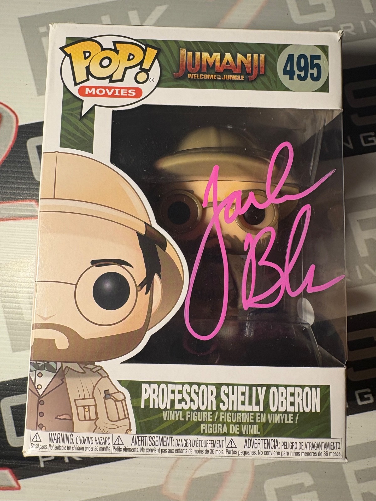 Jack Black Autograph Signed Professor Shelly Oberon Funko Pop ACOA - Jumanji