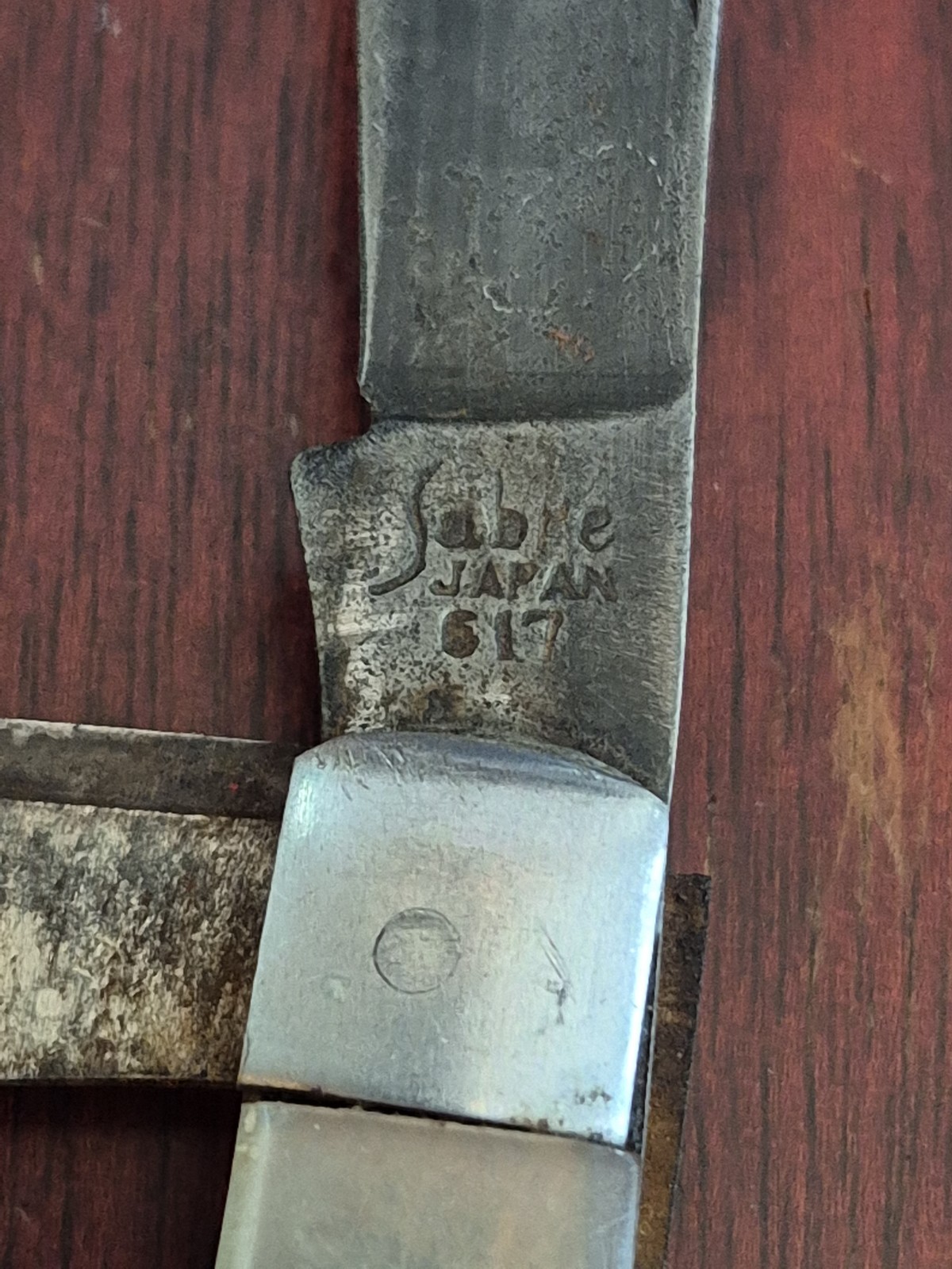 Vintage Sabre Two Blade Folding Pocket Knife Japan 617