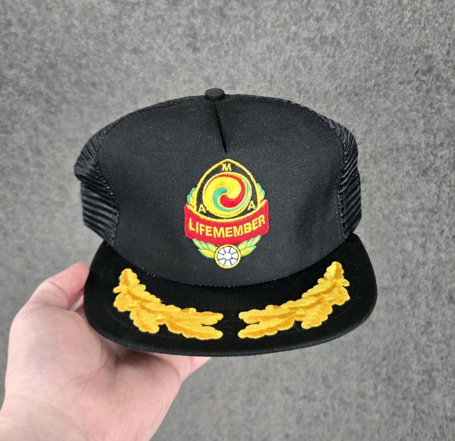 Vintage AMA Hat Strapback American Motorcycle Association Charter Life Member
