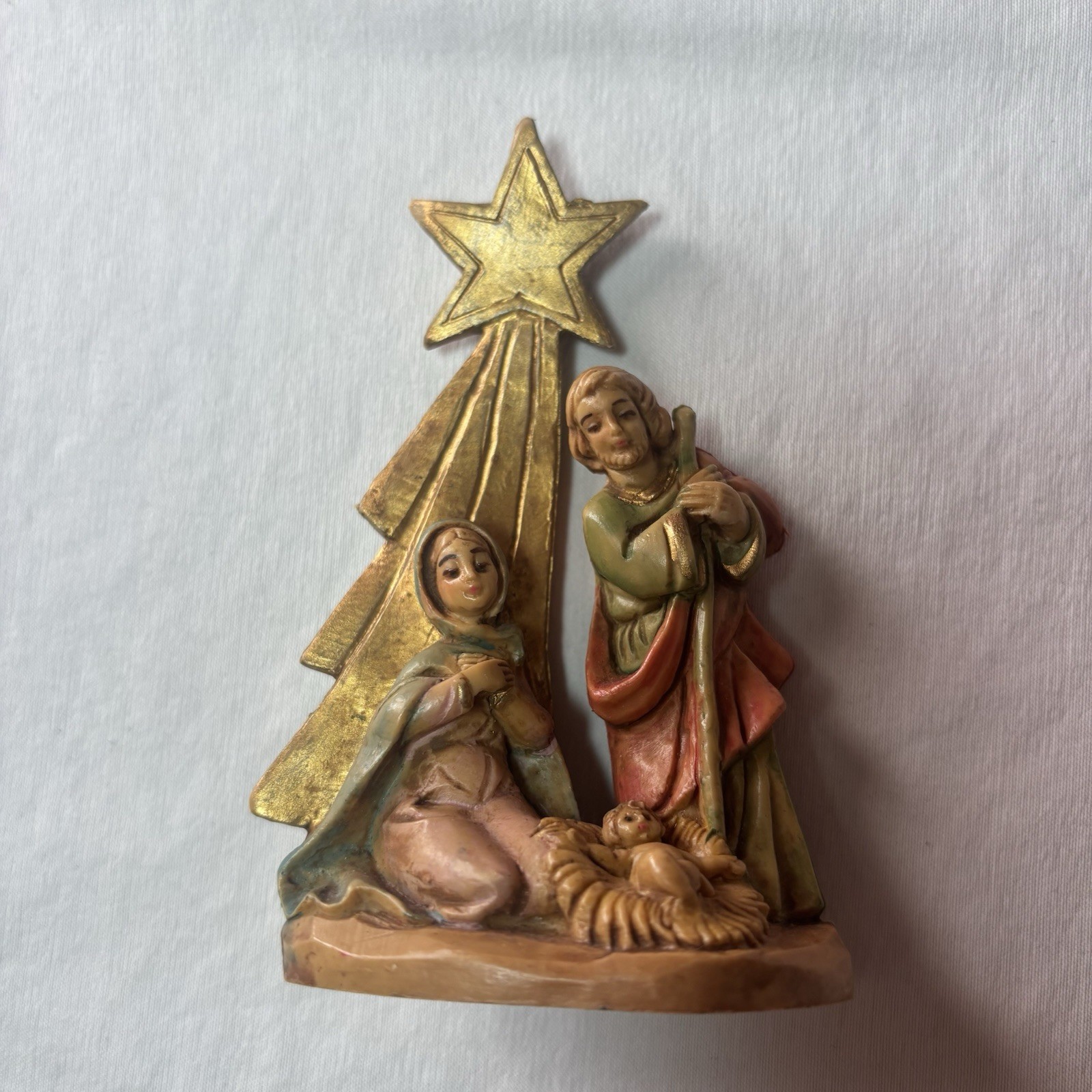 VINTAGE FONTANINI NATIVITY HOLY SCENE MARY JOSEPH and BABY JESUS  3 in ITALY