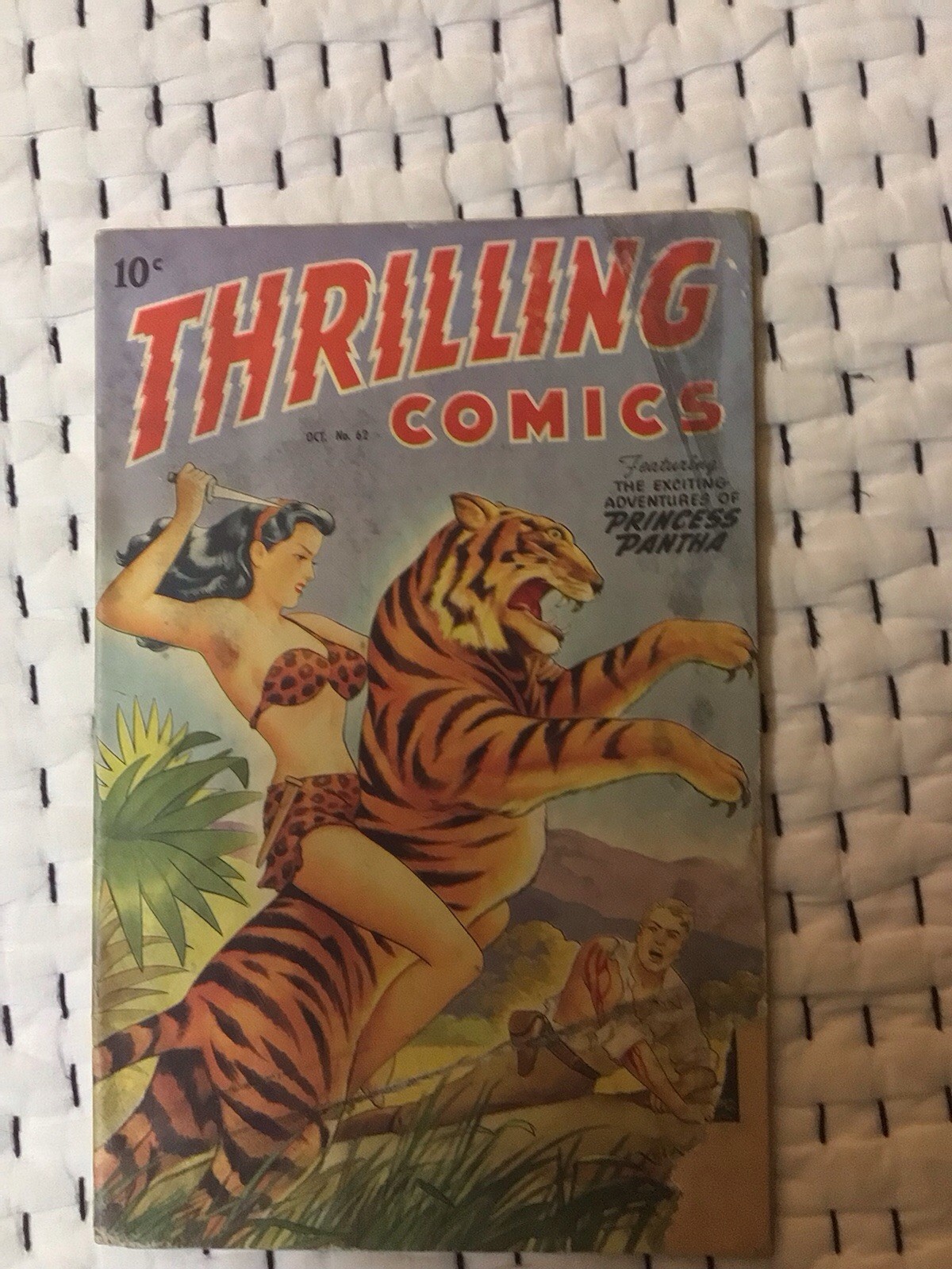 Thrilling Comics #62 Oct 1947 Princess Pantha Schomburg Golden Age RAW