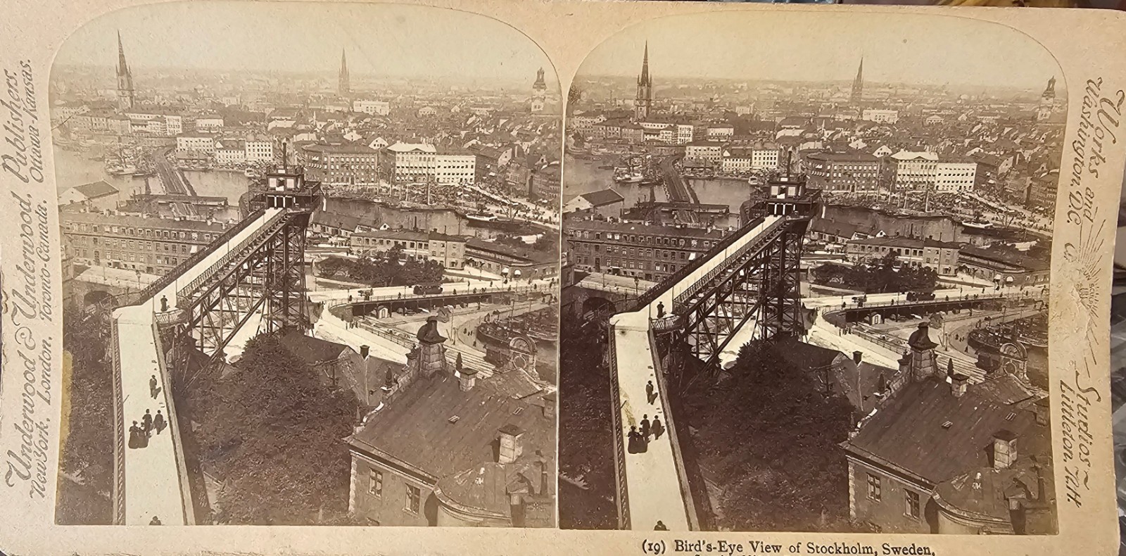 Antique 1897 Underwood & Underwood Stereoview View of Stockholm, Sweden.