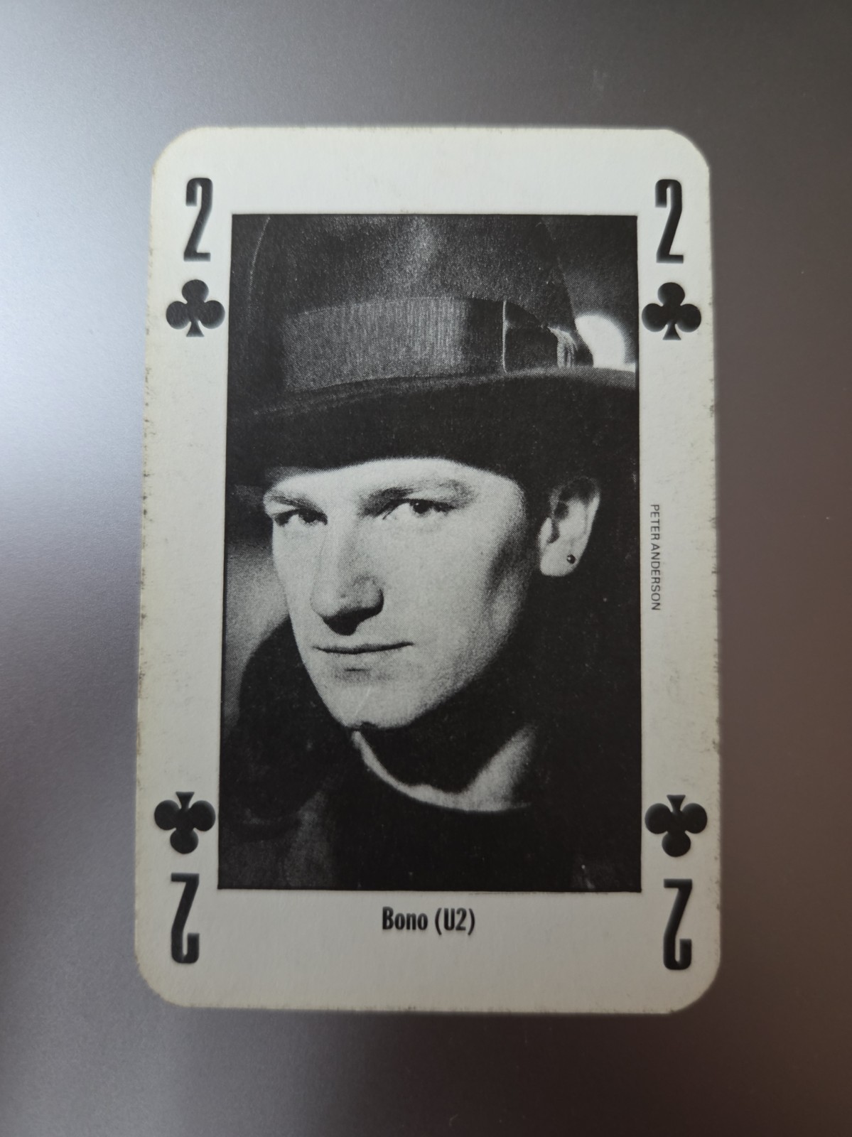 1992 NME Card Bono U2 New Musical Express Leader Pack Rock Playing Poker Card