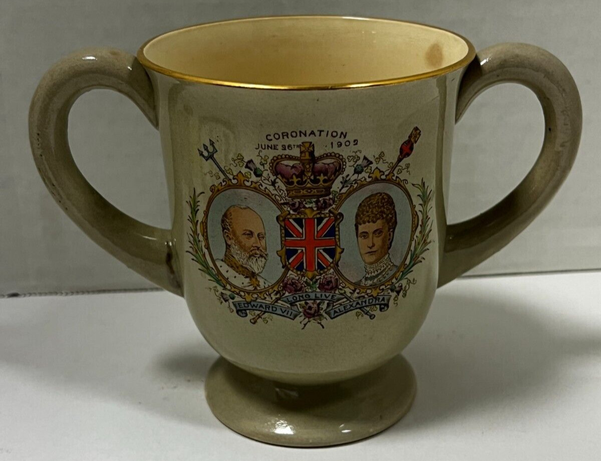 FOLEY KING EDWARD VII QUEEN ALEXANDRA CORONATION 1902 LOVING CUP